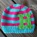 CUSTOMIZED Initial Hat- Childrens and Baby  Beanie -You choose combo and letter and size Below-- Read below for possible Ready To Ship items