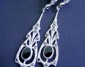 Art Deco silver marcasite earrings
