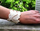 Vintage Lace Cuff Bracelet with Magnetic Clasp