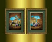 Alice in Wonderland Art -- Mad Hatters Tea Party -- Limited Edition Print Set  -- 12x16