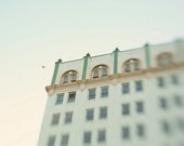 Cityscape Fine Art Photography - Retro City Life - Mint Green Abandoned Building - Nostalgic - Nostalgia - Retro Photograph 8x8 or 8x10