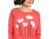 Lotus Garden Eco-Heather Pullover (Vintage Red)