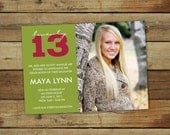 Graduation party invitation and announcement, open house invitation