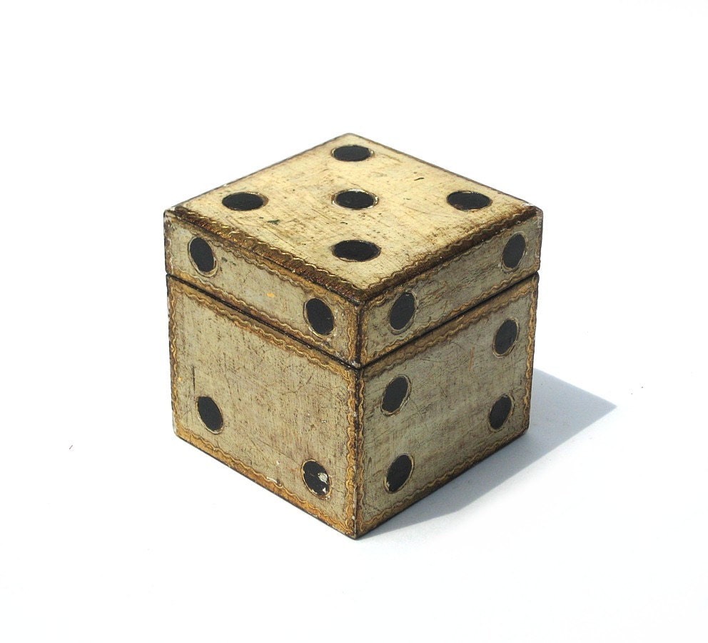Gilt Florentine Box - Die from Dice - Florentia Italy