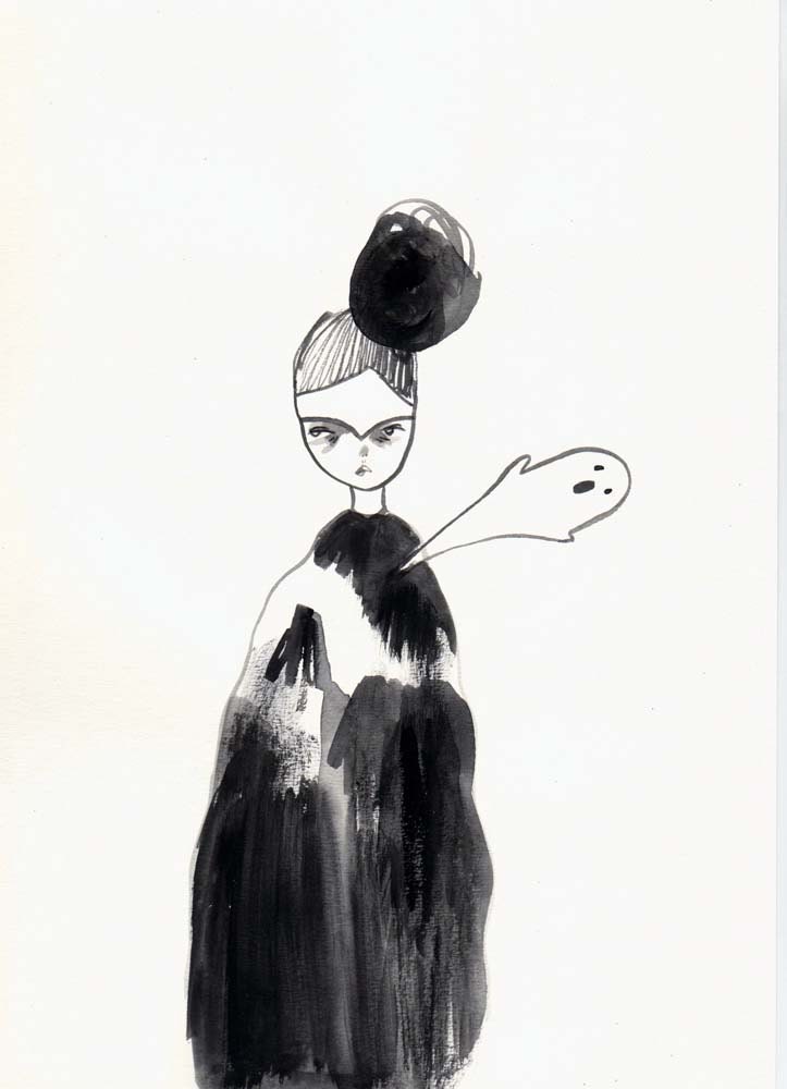 the return of the ghost  // original drawing, original illustration A4