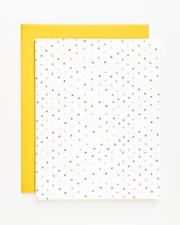 Multicolor Polka Dots Card
