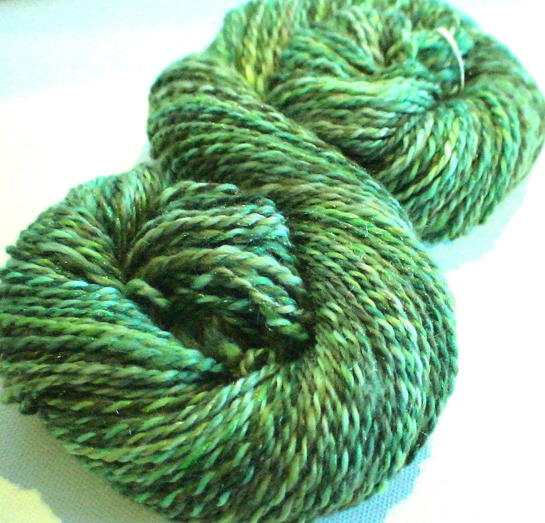 On Sale Handspun Hand dyed  bfl/firestar yarn 3.55ozs 174yds 10 dollar reduction