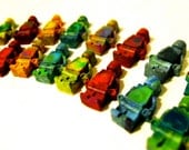 Recycled Crayons - Building Block Men Rainbow Crayons (Set of 8 Recycled Crayons-RAINBOW COLORS)