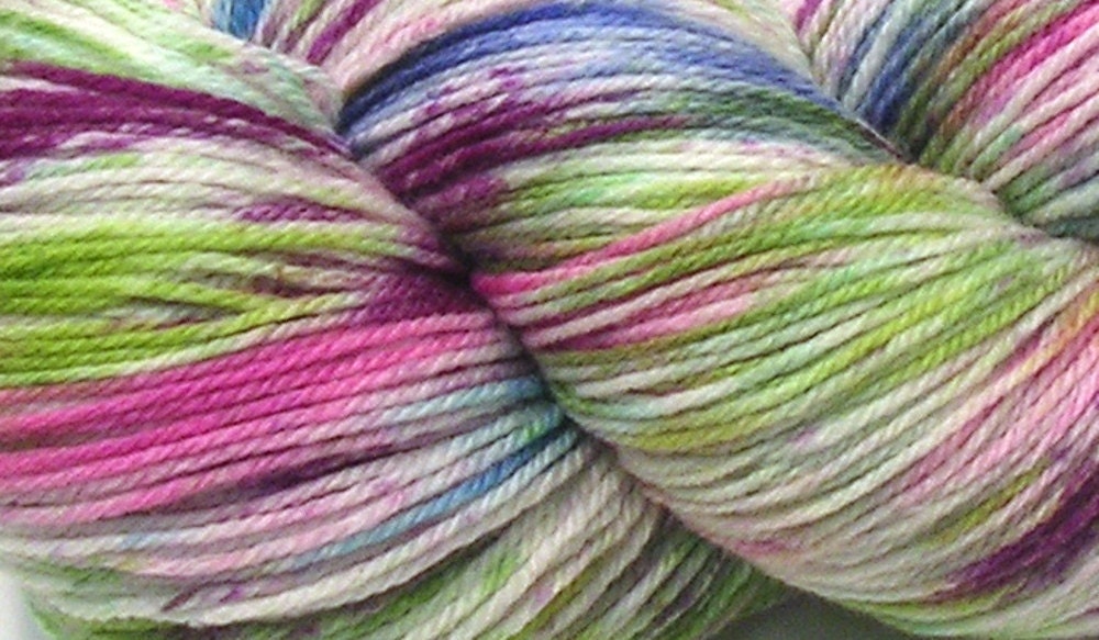 Hand dyed merino wool sock yarn - Serendipity