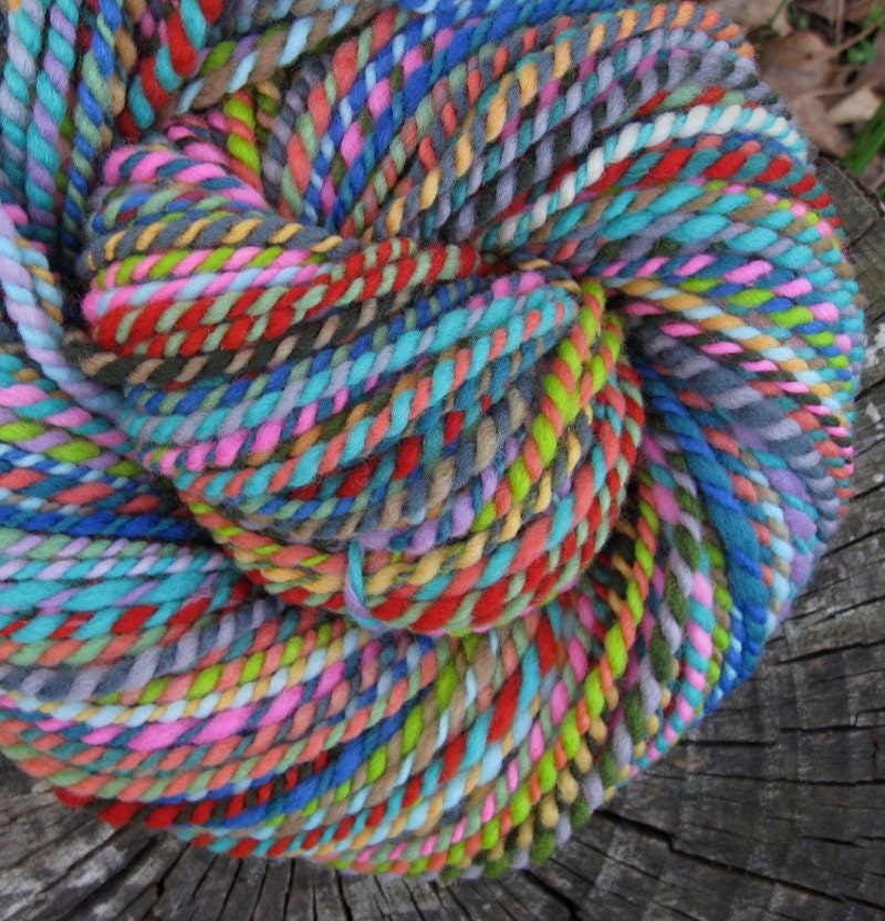 Seafarer - handspun patchwork wool yarn