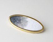 Black Ombre Glitter Brooch