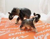 Vintage ceramic set of elephants