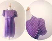 Vintage Grape Baby Doll Cut Dress