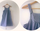 Vintage Gray Corduroy Jumper Dress