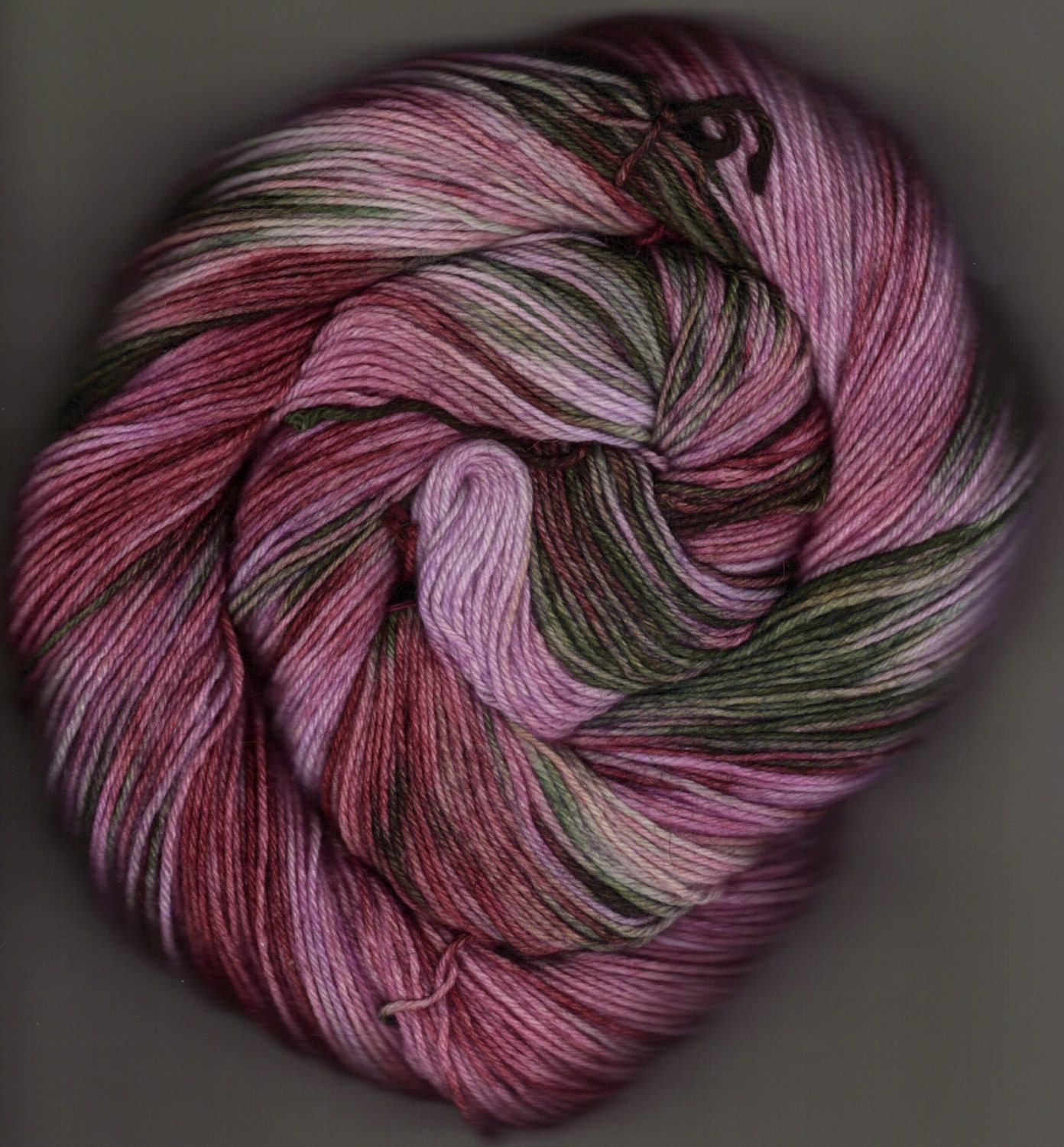 SW Merino / Nylon Fingering Sock Yarn Immersion Dyed green red purple Rigel