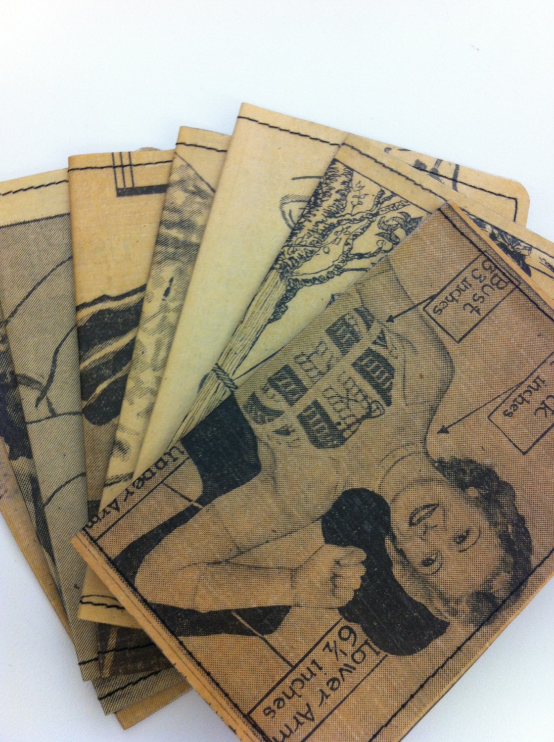 Slim Wallet- Ladies- Vintage 1940s San Francisco Newspaper- Choose 1