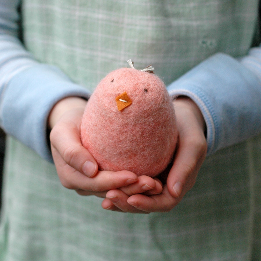 Easter Chick - Felted Easter Fun in Pink Grapefruit