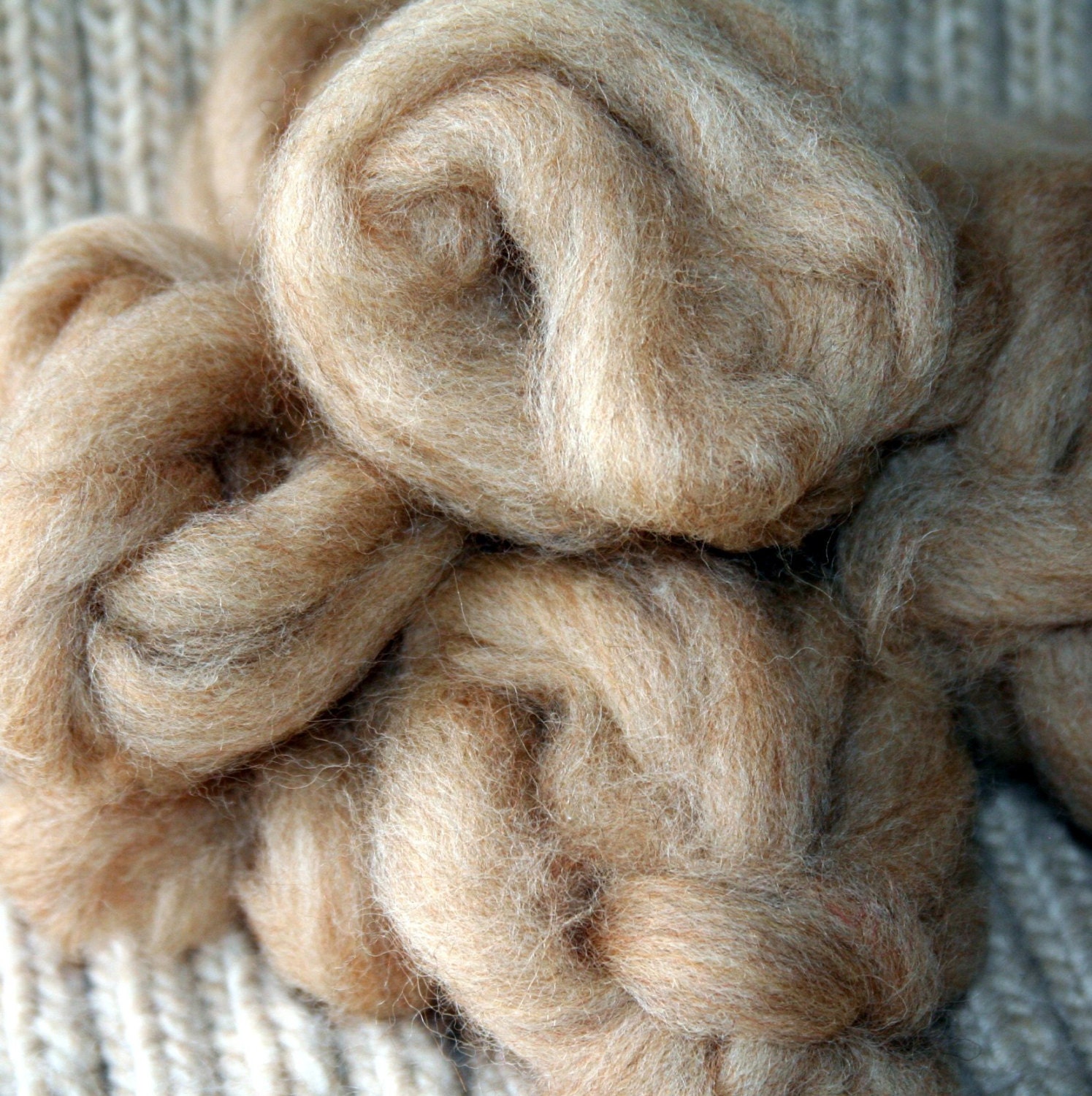 New five for five wool roving pack tan color