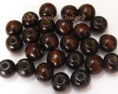 20pcs CHOOSE FROM 3 COLORS  Eco-friendly Wood Beads 12mm