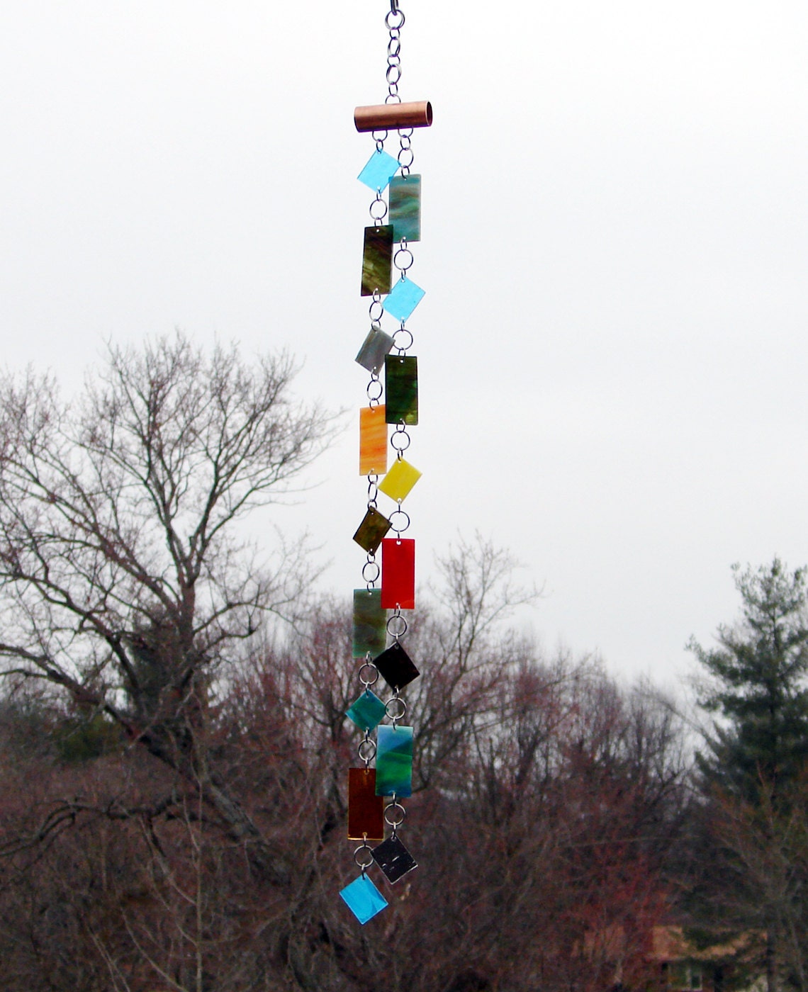 Changing Seasons II Wind Chimes,Glass Chimes,Kaleidoscope,Colored Glass,Wind Chimes,SunCatcher,OOAK