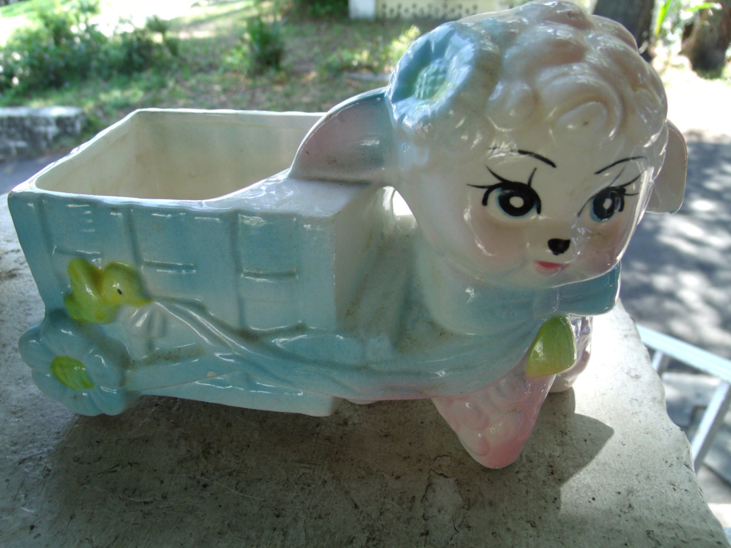 Adorable Vintage Lamb Planter