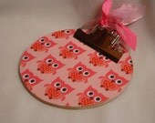 POST It NOTE holder magnetic CIRCLE Clipboard Owls