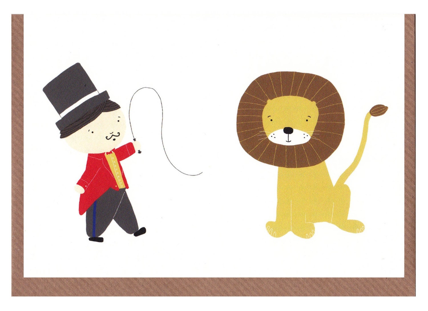 Lion Tamer Greetings Card