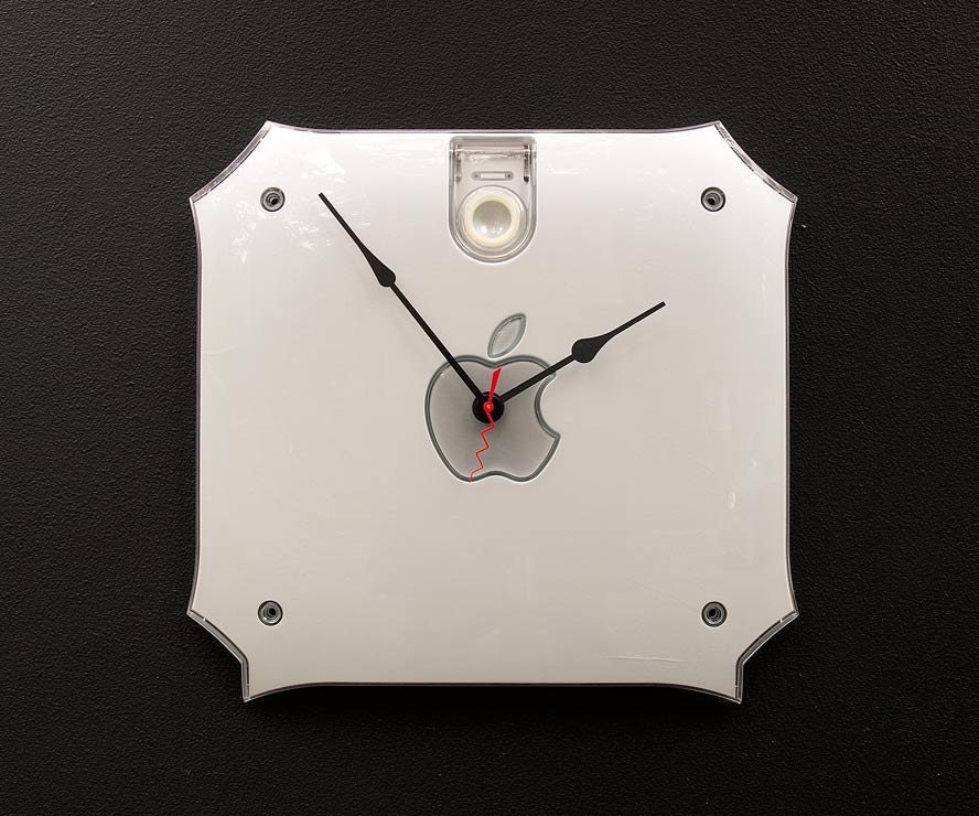 Recycled Mac G4 side cover Clock