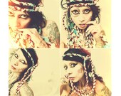 Braided Hippie Headband, Multiwear layer Wrap Head band, long Behemian headband Crude Things Festival Fashion