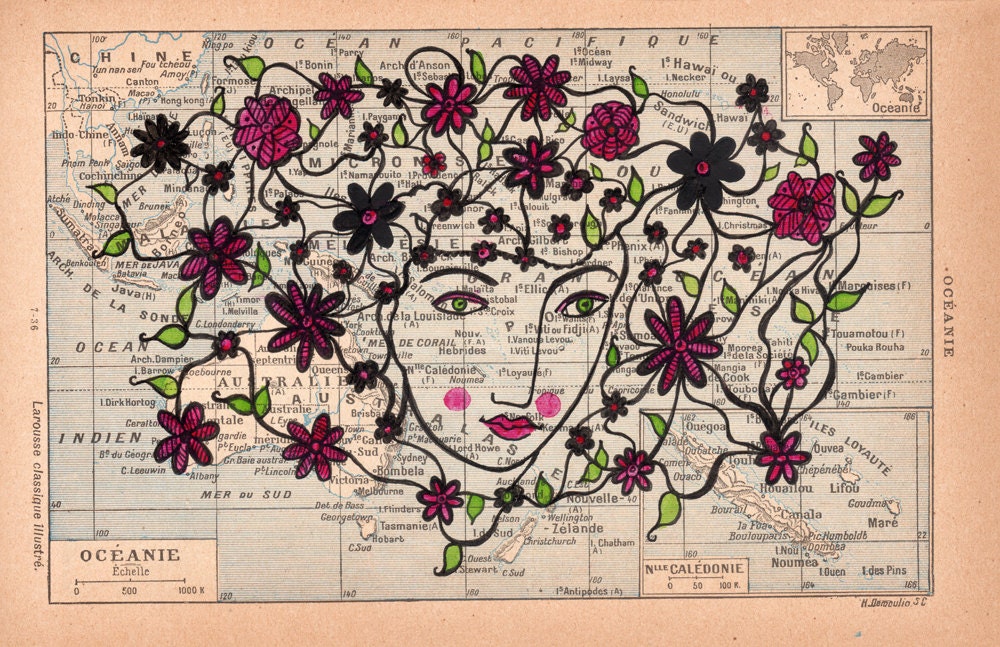 Floral Maiden from Down Under-  Archival Art Print