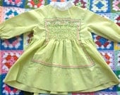 Vintage Polly Flinders Green Dream Dress 18-24 Months