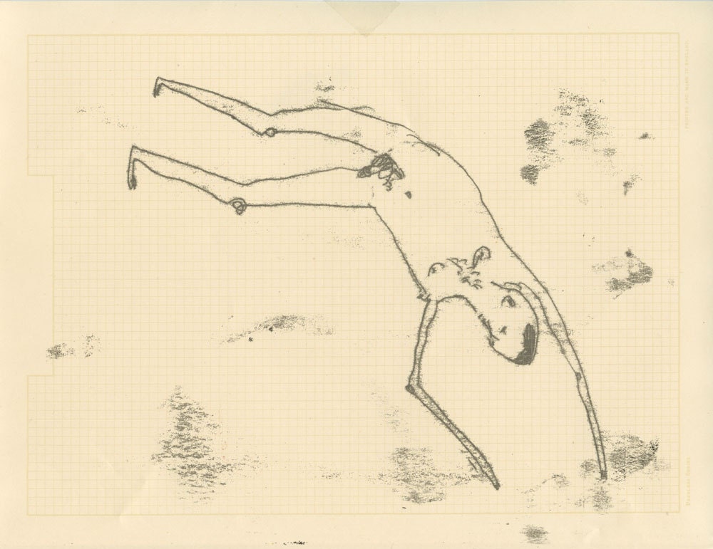 Swimmer Monoprint