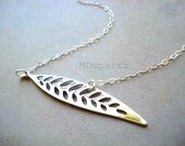 Silver Fern Leaf Necklace