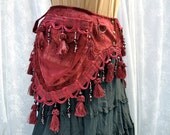 Tribal Fusion bellydance belt - fancy utility belt - custom listing for mikellewilson