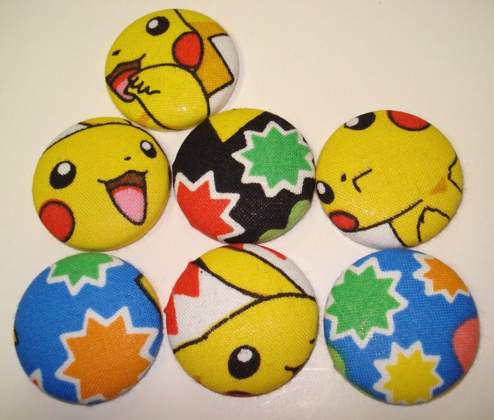Pikachu Magnet Set of 7 - Pokemon, Videogames, Geekery.