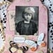 Pink Primroses Altered HANDMADE Collage Gift  Tag