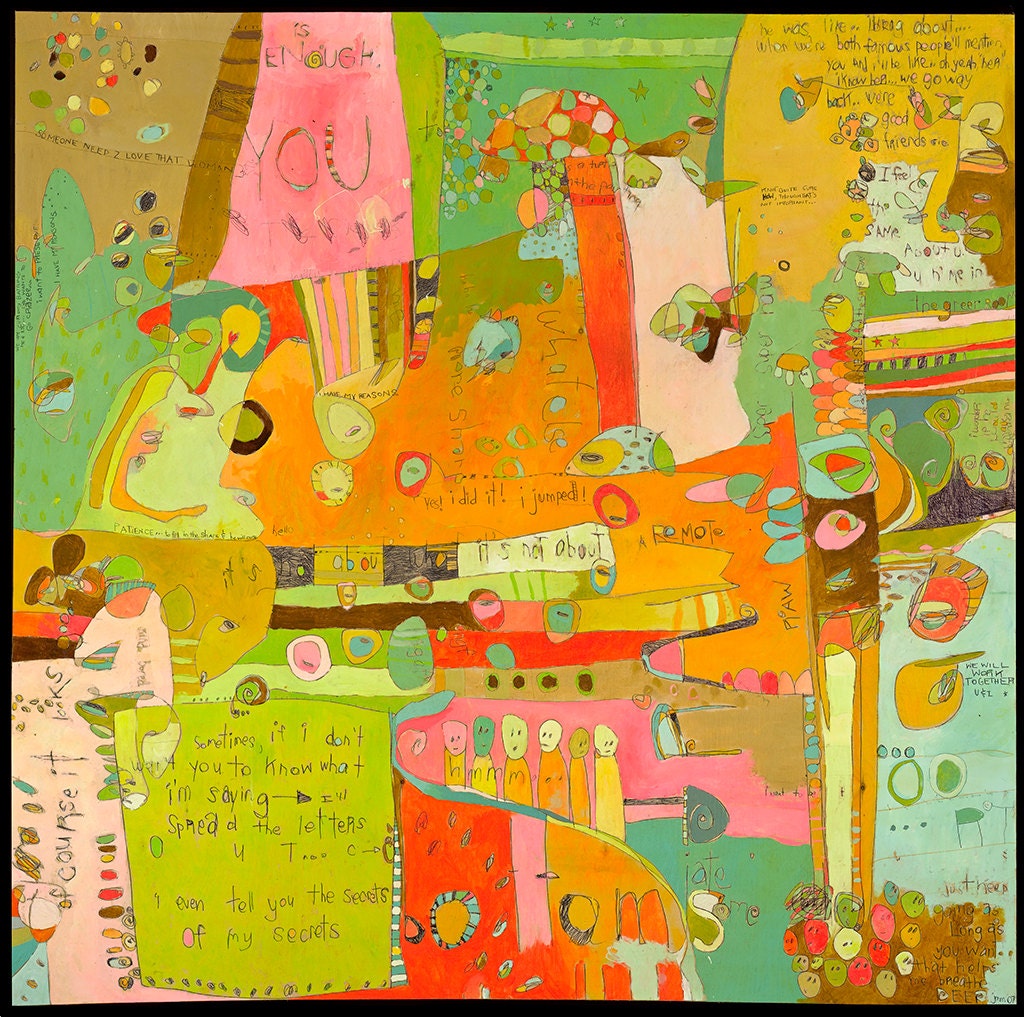 Jennifer Mercede abstract print 'Its Not What its Not About'