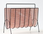 Retro Magazine Rack, Pink and Black