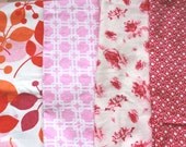 Waterproof Bib Customized Roses Geometric Pink Fuschia Stars Flowers Leaves Girl You Choose Fabric
