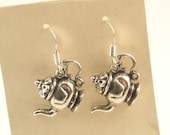 I'm A Little Teapot Earrings TIBETAN SILVER French Wires