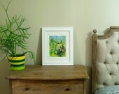 Fine Art Print 8x10 Archival Matted giclee print - from original oil painting POPPY 2- Signed