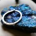 Set of three Industrial square sterling silver stacking rings