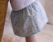 Baby Toddler Skirt in Soft Cotton Lawn - Aqua Twinkle Star