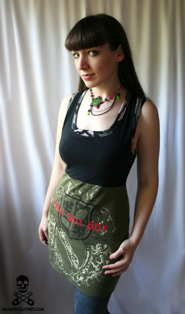 Fall Out Boy camo racerback tunic top - smarmyclothes