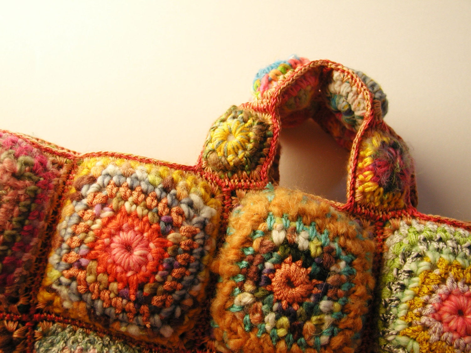 Soft Briefcase: multicolor in shades of orange and yellow