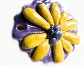 Customize it Yellow Daisy Handmade Ceramic Earth Pendant Designer Original