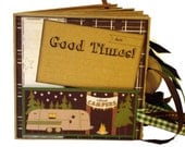 Camping Paper Bag Scrapbook - Premade  Photo Album