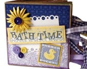 Baby Bathtime Premade Scrapbook - Paper Bag Album -