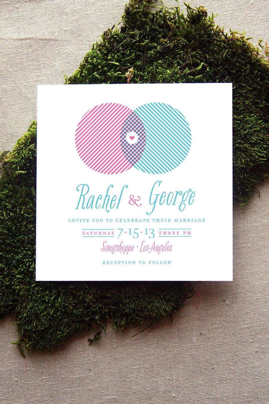Nerdy Venn Diagram Wedding Invitation