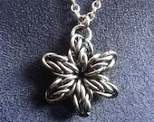 SMALL 6-Pointed Cloud Cover Star Pendant - Stainless Steel